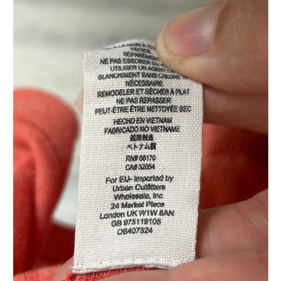 P+S+ Women’s M/L Lightweight Coral Scoop Neck Linen Blend Boho Casual Top Blouse - Picture 7 of 7